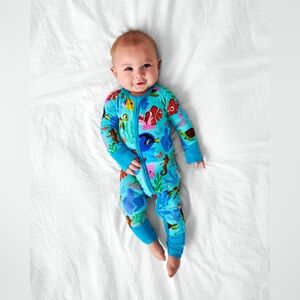 Little Sleepies Disney Nemo Print Zipper Footie